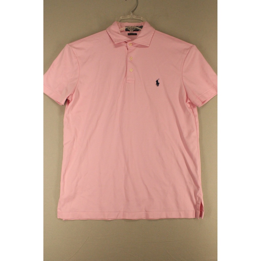 Polo Ralph Lauren Polo Shirt Pima Soft Touch Mens M Pink Cotton Preppy Coastal